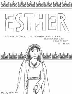 Queen Esther Coloring Page Ministry To Children
