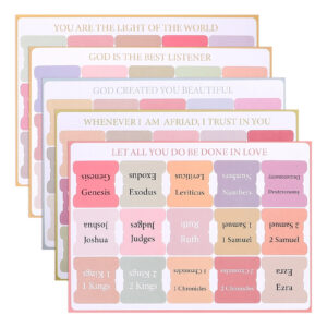 Qumonin 5 Sheets Of Bible Study Tabs Decorative Bible Tabs Bible Study Tabs Self adhesive Bible Tabs For Women Walmart