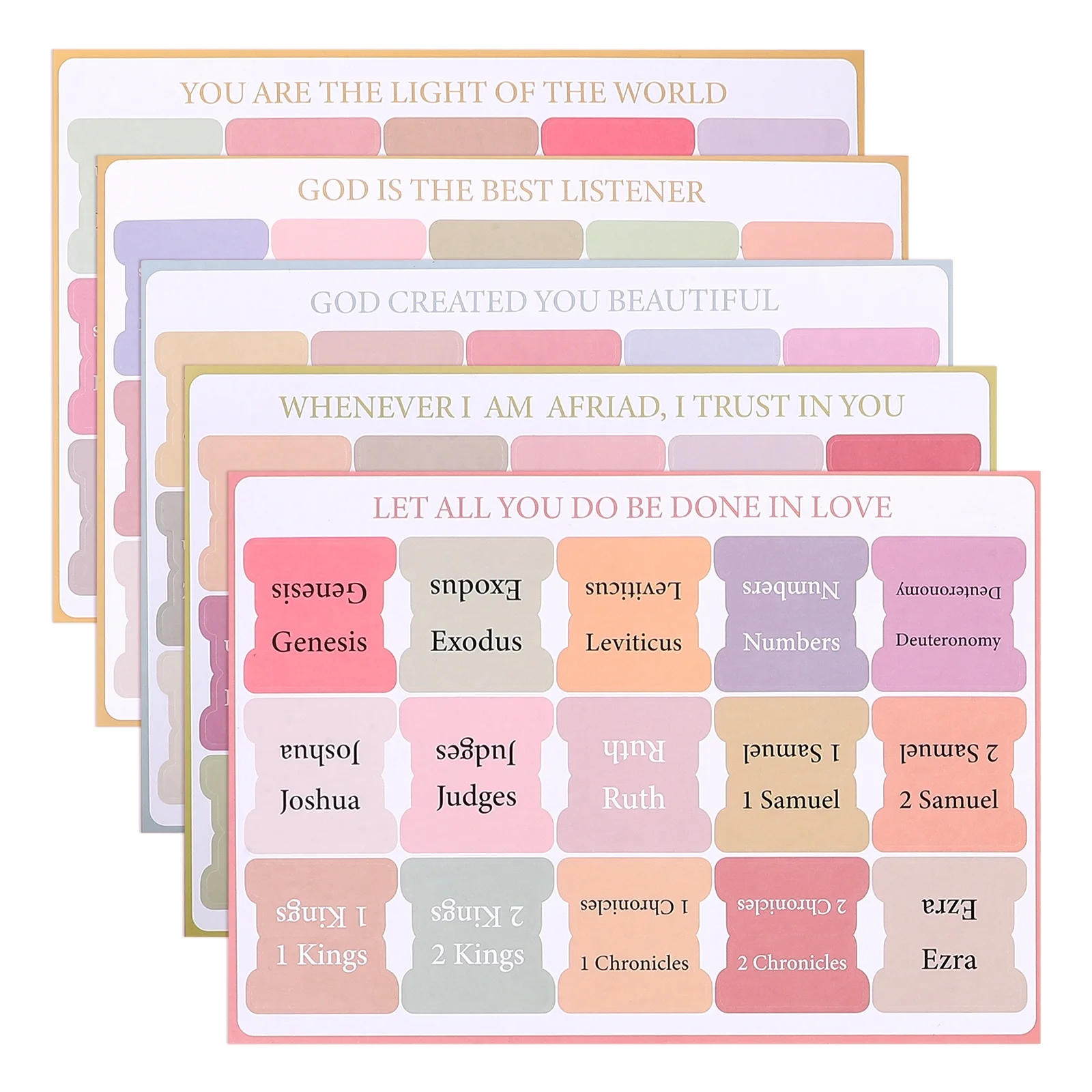 Qumonin 5 Sheets Of Bible Study Tabs Decorative Bible Tabs Bible Study Tabs Self adhesive Bible Tabs For Women Walmart