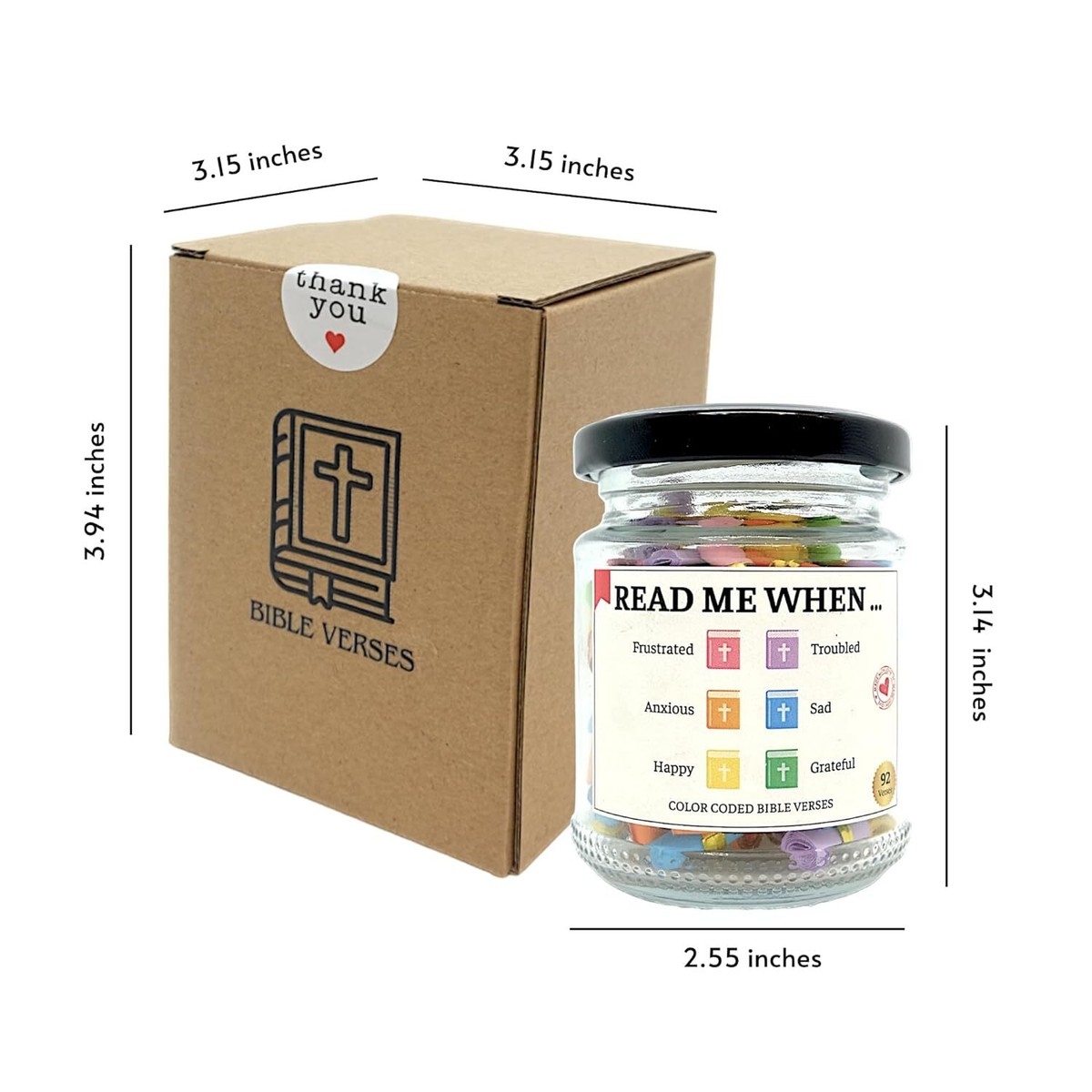 Read Me When Bible Verses Jar Christian Gifts For Women 3 14x2 55 EBay