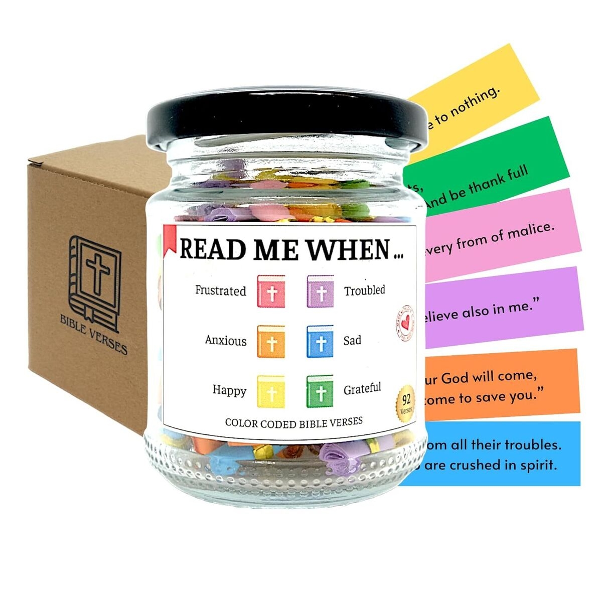 Read Me When Bible Verses Jar Christian Gifts For Women Verse Jar EBay
