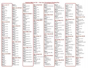 Read The Bible For Life One Year Chronological Reading Plan