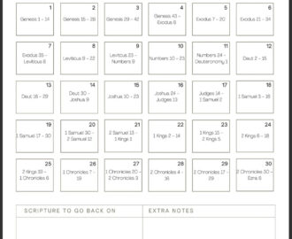 Read The Bible In 90 Days Checklist Plan Etsy