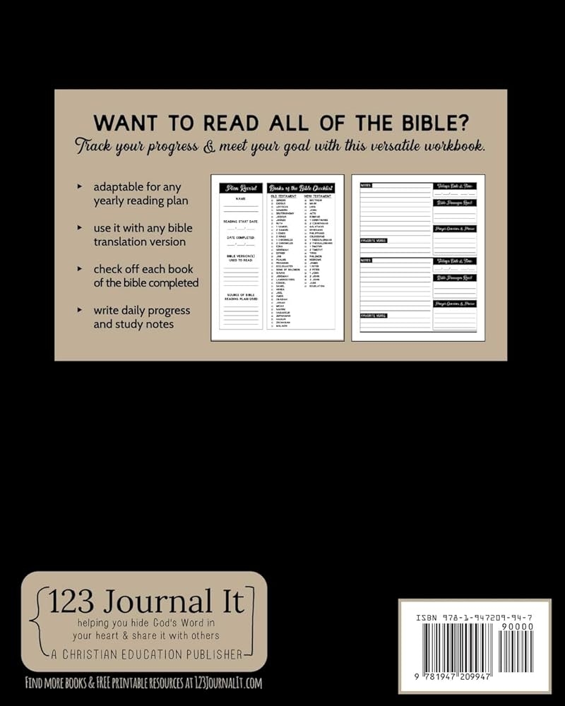 Read Through The Bible In One Year Progress Tracker Daily Workbook Frisby Shalana 9781947209947 Amazon Books