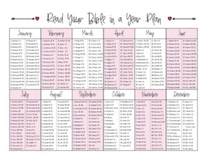 Read Your Bible In A Year Plan The Fervent Mama