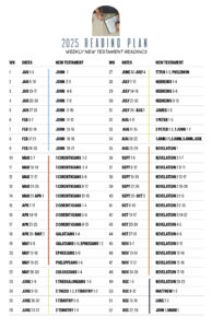 Reading Plan New Covenant