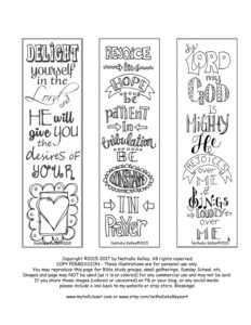 Rejoice In Hope Delight In The Lord He Rejoices Over Me Bookmarks My Hall Closet