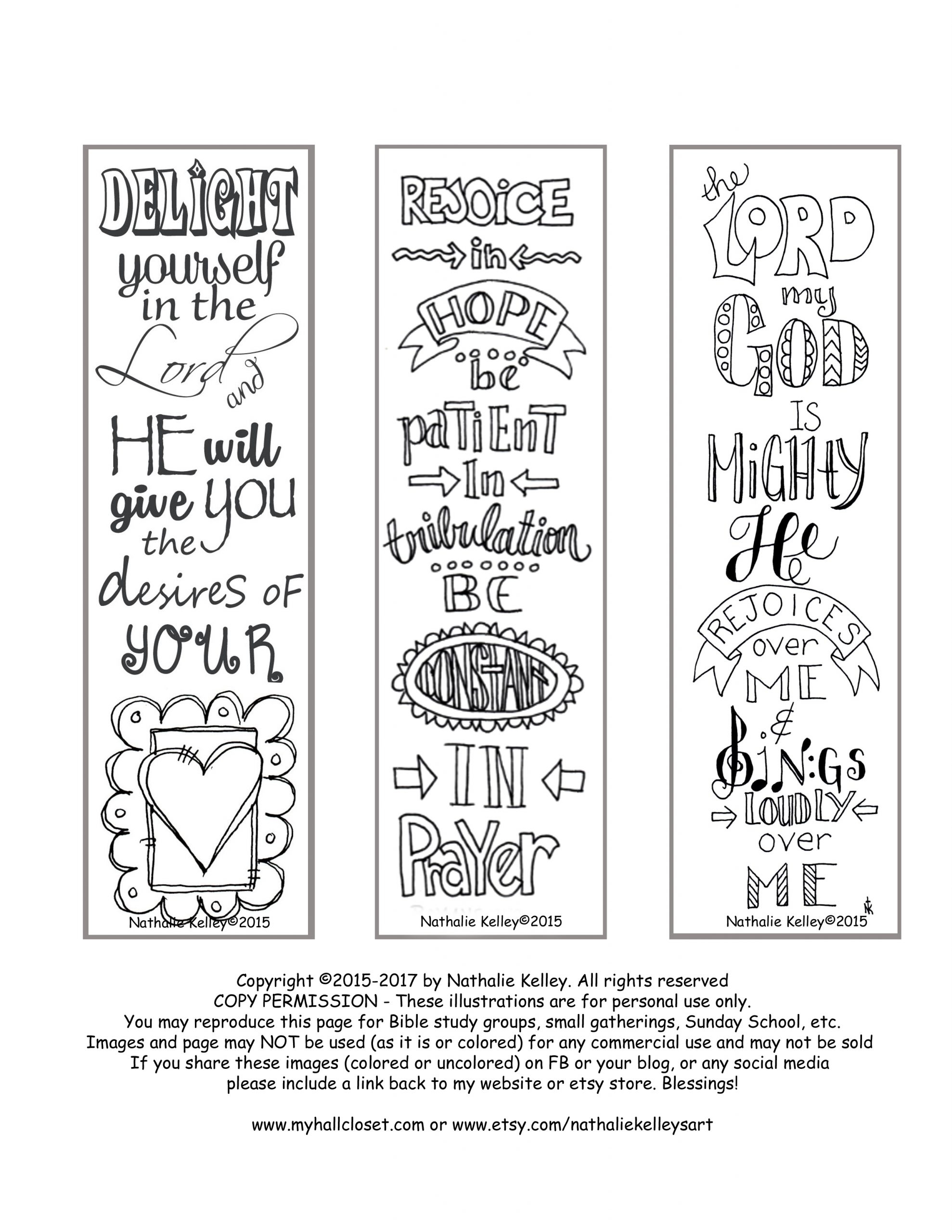 Rejoice In Hope Delight In The Lord He Rejoices Over Me Bookmarks My Hall Closet