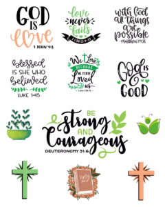 Religious Bible Verse Stickers 200Pcs Inspirational Jesus Faith Worksheets Library