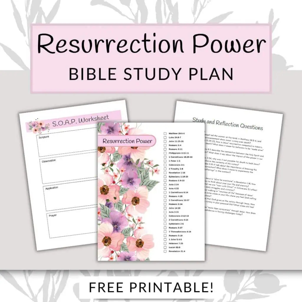 Resurrection Power Bible Reading Plan Free Printable Ladies Drawing Nigh
