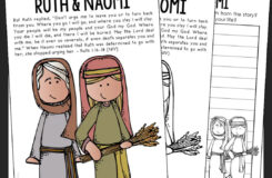 RUTH And NAOMI Bible Story Coloring Page Activity Sunday School Lesson Plan Bible Study Unit For Kids Old Testament For Kids Etsy
