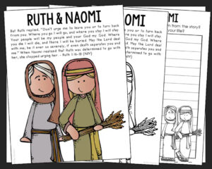 RUTH And NAOMI Bible Story Coloring Page Activity Sunday School Lesson Plan Bible Study Unit For Kids Old Testament For Kids Etsy