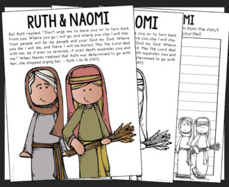 RUTH And NAOMI Bible Story Coloring Page Activity Sunday School Lesson Plan Bible Study Unit For Kids Old Testament For Kids Etsy