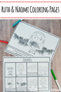 Ruth And Naomi Coloring Pages Mary Martha Mama