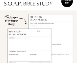 S O A P Bible Study Template Worksheets Scripture Study Worksheets Bible Study Tool Bible Study Worksheet In depth Study Small Group Etsy