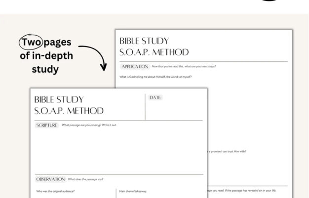 S O A P Bible Study Template Worksheets Scripture Study Worksheets Bible Study Tool Bible Study Worksheet In depth Study Small Group Etsy