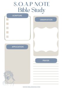 S O A P Note Bible Study Sheets For MEN