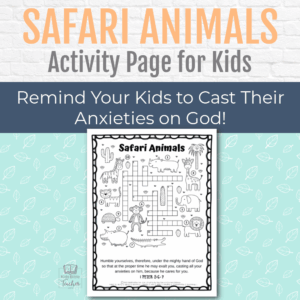 Safari Animals Bible Activity Page Kids Bible Teacher