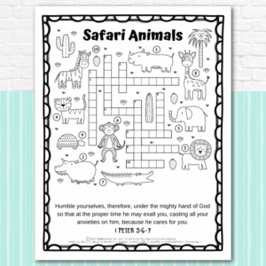 safari animals bible activity page kids bible teacher