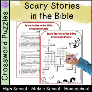 Scary Stories In Bible Crossword Puzzle Halloween Made By Teachers