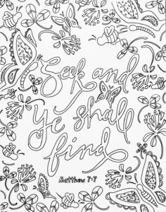 Scripture Coloring Page Adult Coloring Meditation Devotional Coloring Page Matthew 7 Bible Verse Coloring Page Etsy
