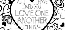 Scripture Coloring Page Love One Another