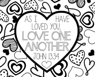 Scripture Coloring Page Love One Another