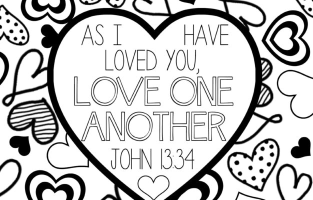 Scripture Coloring Page Love One Another