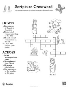 Scripture Crossword Beeloo Printable Crafts And Activities For Kids