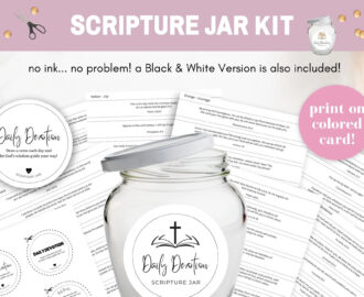 Scripture Jar Printable Make Your Own Scripture Jar Prayer Jar Scripture Jar Notes Etsy