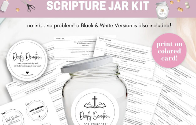 Scripture Jar Printable Make Your Own Scripture Jar Prayer Jar Scripture Jar Notes Etsy