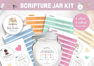 Scripture Jar Printable Make Your Own Scripture Jar Prayer Jar Scripture Jar Notes Etsy