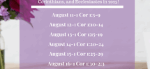 Scripture Reading 2025 Week 33 Come Fill Your Cup
