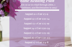 Scripture Reading 2025 Week 33 Come Fill Your Cup