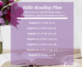 Scripture Reading 2025 Week 33 Come Fill Your Cup