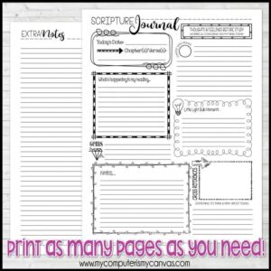 Scripture Study JOURNAL For HER PRINTABLE Worksheets Library