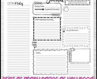Scripture Study JOURNAL For HER PRINTABLE Worksheets Library