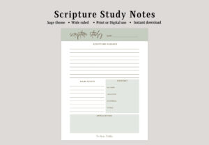 Scripture Study Sermon Notes Bible Study Notes Note Taking Template Goodnotes Template Notability Template Bible Study Journal Etsy