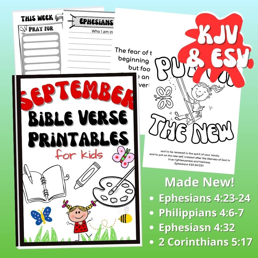 September Bible Verse Printables For Kids Who I Am In Christ Forget Him Knot