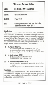 Sermon Outline Psalm 37 1 7 Christian Commitment