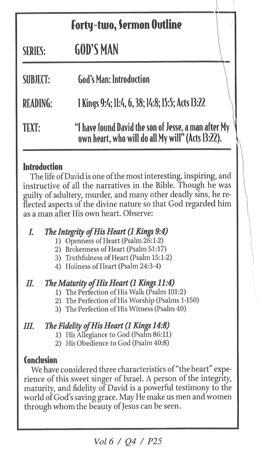 Sermon Outlines