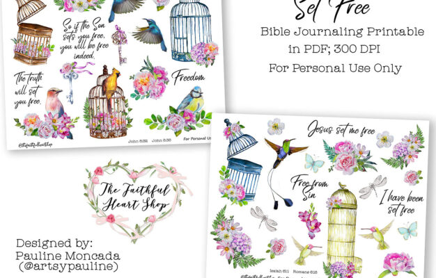 Set Free Bible Journaling Digital Download Printable Etsy