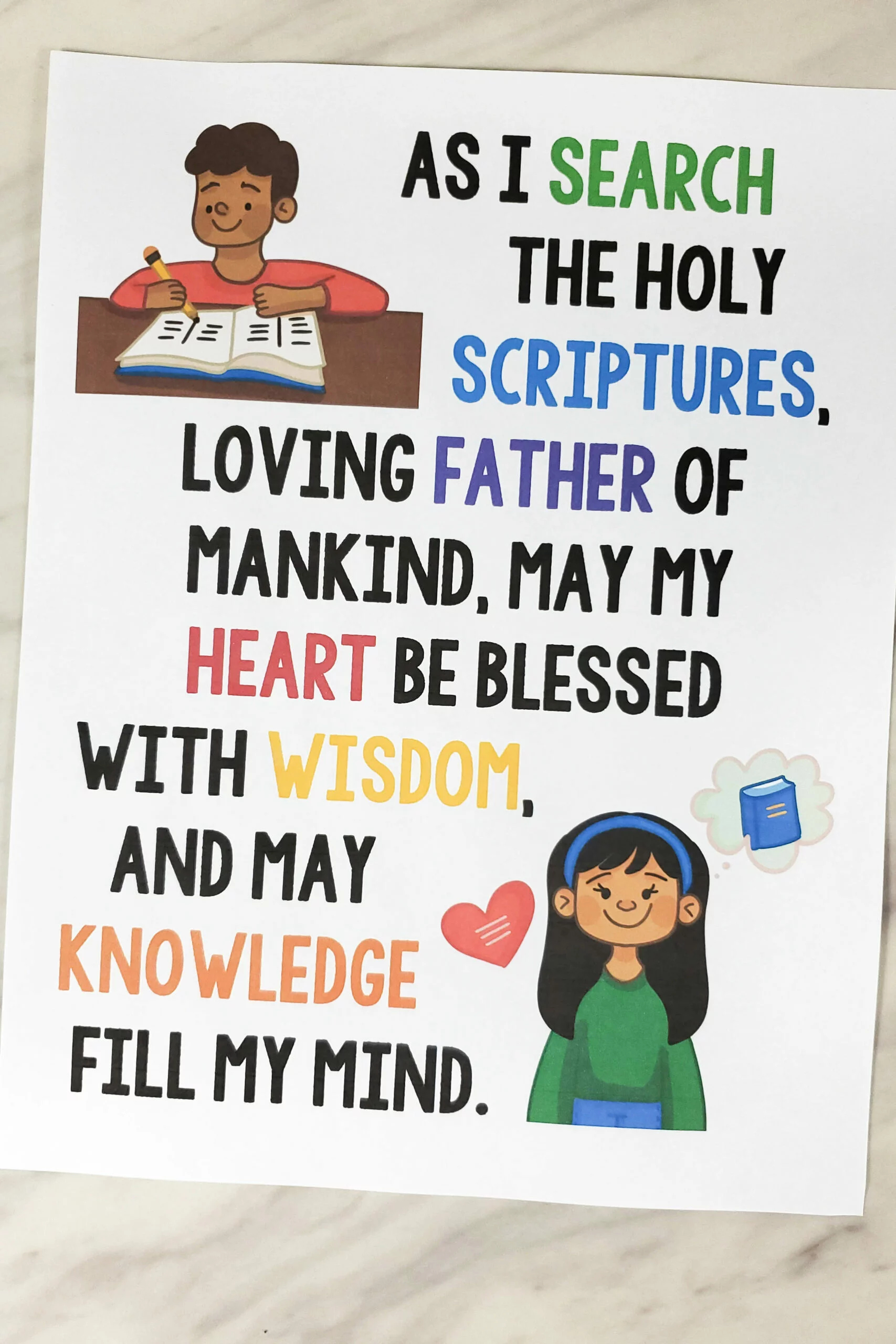 Shop As I Search The Holy Scriptures Flip Chart Primary Singing
