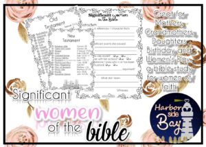 significant women in the bible study guide made by teachers