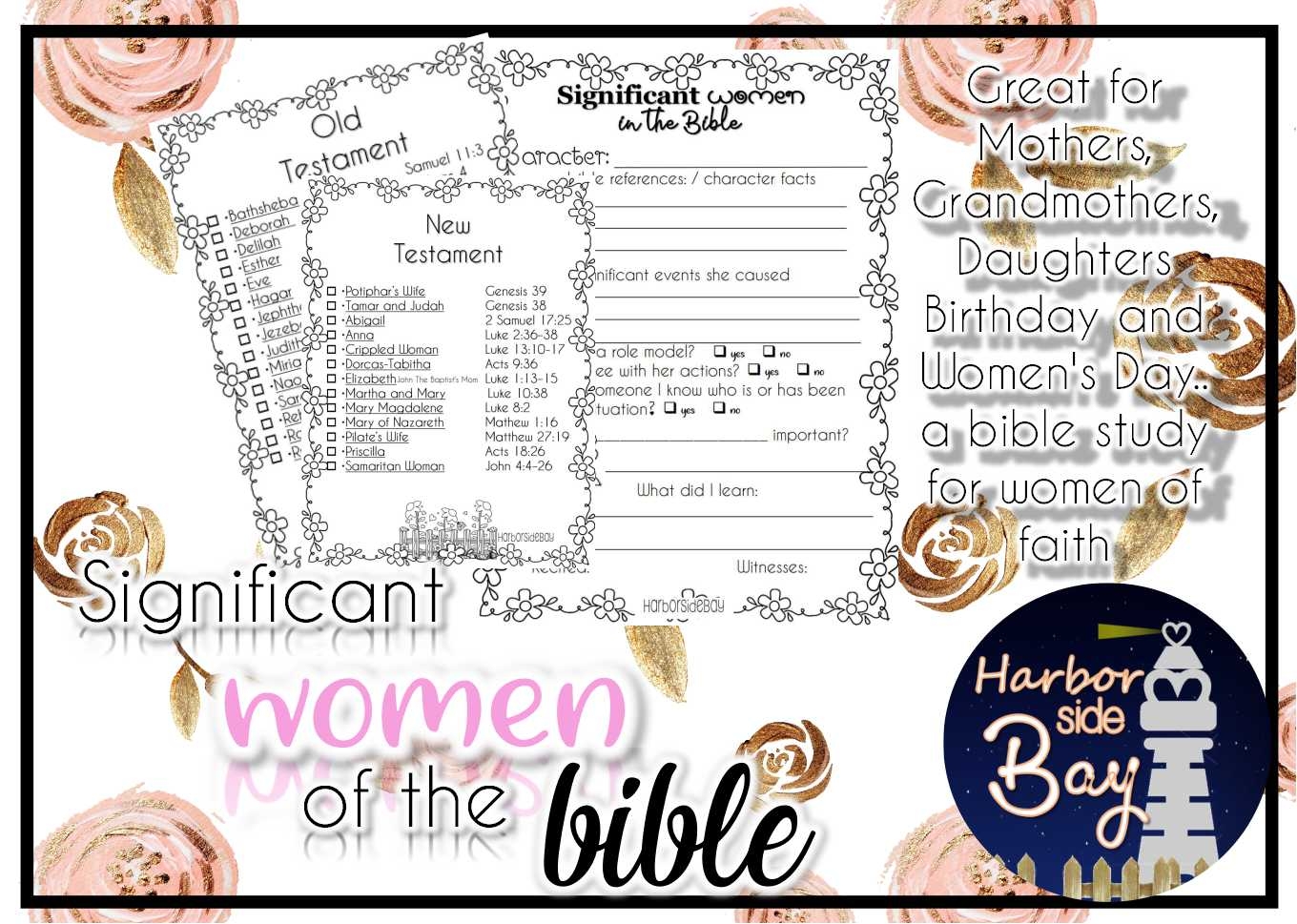 significant women in the bible study guide made by teachers