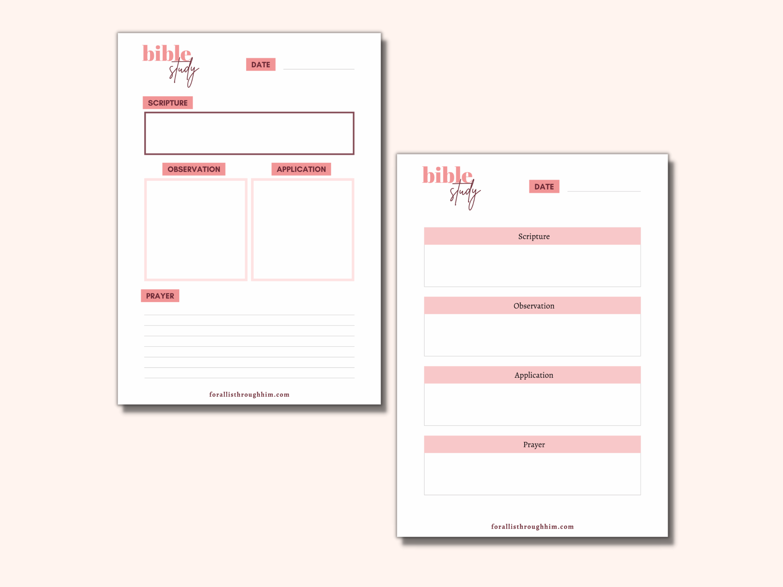 SOAP Bible Study Guide Printable For All Is Through Him
