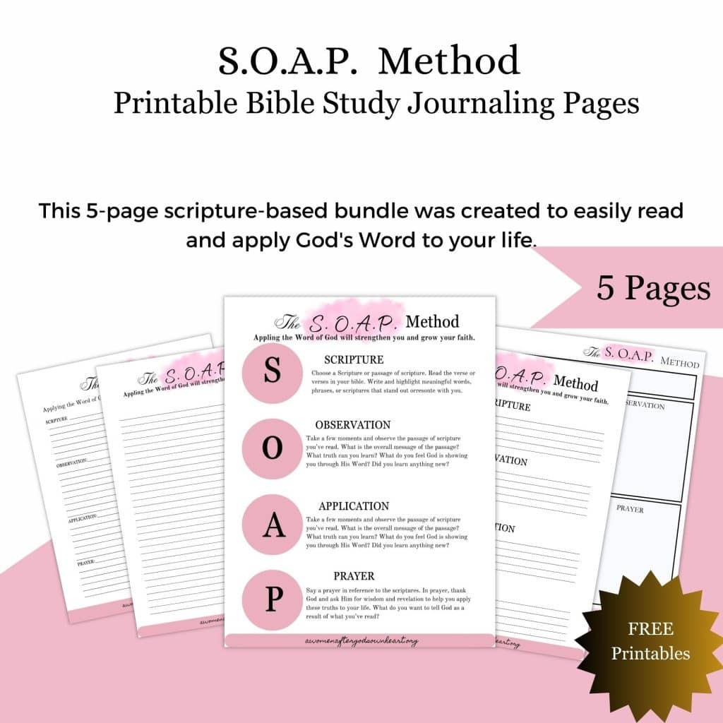 SOAP Bible Study Method A Women After God s Own Heart