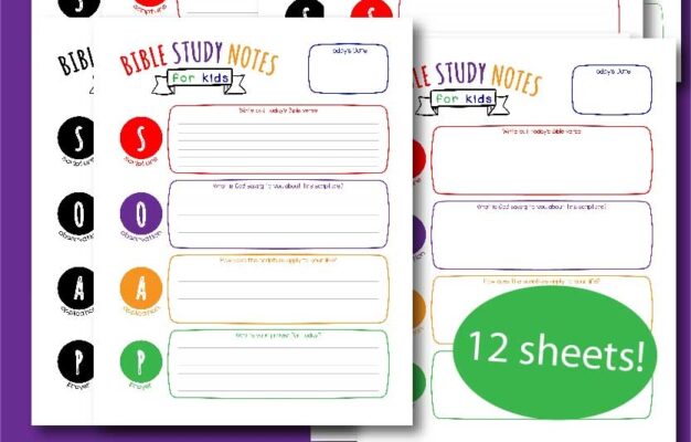 soap bible study notes for kids printable wildly anchored faith family homeschool