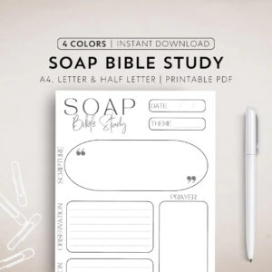 SOAP Bible Study Printable Christian SOAP Template Digital Bible Study Scripture Printable Worksheet Bible Study Goodnotes Bible Verse Guide Etsy