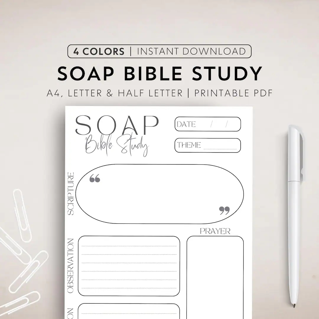 SOAP Bible Study Printable Christian SOAP Template Digital Bible Study Scripture Printable Worksheet Bible Study Goodnotes Bible Verse Guide Etsy